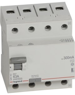 Выключатель RХ3 4P 63A 300mA 10kA 4M тип АС 402072 Legrand