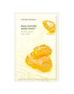 Маска для лица тканевая с маточным молочком Mask Sheet Royal Jelly Nature republic