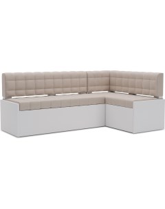 Кухонный диван Ганновер 208х82 правый бархат бежевый Star Velvet 6 Light Beige М11 9 4 Mebel-ars