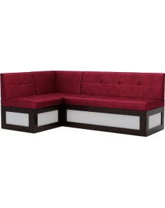 Кухонный диван Нотис 187х82 левый бархат красный Star Velvet 3 Dark Red М11 16 1 Mebel-ars