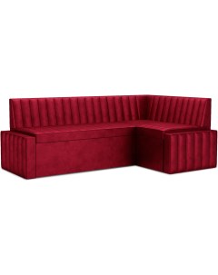 Кухонный диван Вермут 213х82 правый бархат красный Star Velvet 3 Dark Red М11 17 1 Mebel-ars