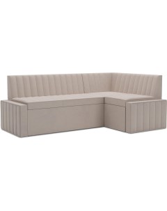 Кухонный диван Вермут 213х82 правый бархат бежевый Star Velvet 6 Light Beige М11 17 4 Mebel-ars