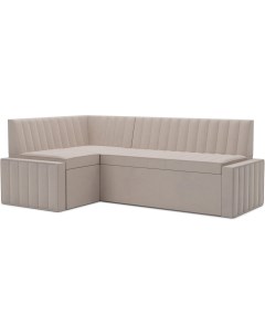 Кухонный диван Вермут 193х82 левый бархат бежевый Star Velvet 6 Light Beige М11 20 4 Mebel-ars