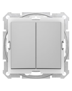 SEDNA алюм Выключатель 2 кл IP44 без рамки SDN0300460 Schneider electric