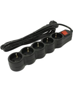 Сетевой фильтр 5 Sockets 5m Black SP5B 250 5bites