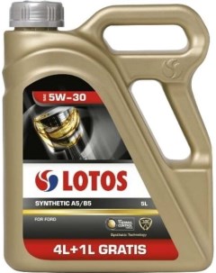 Моторное масло SYNTHETIC A5 B5 SAE 5W30 5л Lotos