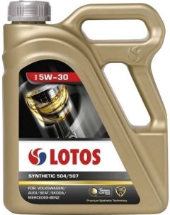 Моторное масло SYNTHETIC 504 507 SAE 5W30 5л Lotos