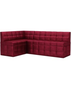 Кухонный диван Атлантис 190х84 левый бархат красный Star Velvet 3 Dark Red М11 8 1 Mebel-ars