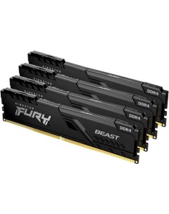 Оперативная память FURY Beast 4x32GB DDR4 PC4 25600 KF432C16BBK4 128 Kingston