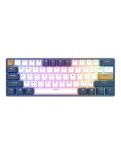 Клавиатура RK61 Plus White USB 2 4 GHz Bluetoth RGB Hot Swap Brown switch Royal kludge