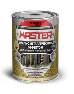 Эмаль с металлическим эффектом зелёный 2 л ПРОФИ MASTER Farbitex