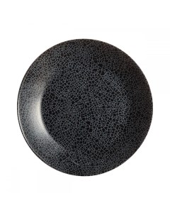 Тарелка мелкая стеклокерамическая zoe black 25 см арт V0118 Luminarc