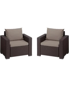 Комплект садовой мебели California 2 chairs коричневый 231639 Keter