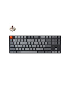 Беспроводная клавиатура K8 Grey White Led Hot Swap Gateron G pro Brown Switch RU K8 G3 RU Keychron