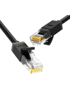 Кабель NW102-60545 Сетевой CAT6, 8-жильный, скорость до 1Гбит/с, силиконовый, 1.5m, Black Ugreen