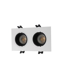 Dk3072 wh bk встраиваемый светильник ip 20 10 вт gu5 3 led белый черный пластик белый Denkirs