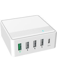 Сетевое зарядное устройство QC PD 40W 5 портов белый WC05 Tfn