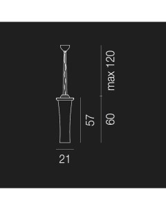 Подвесной светильник белый 21x60x21 см To4rooms