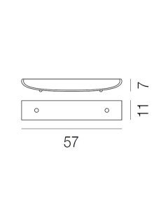 Настенный светильник белый 67x11x7 см To4rooms