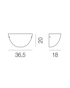 Настенный светильник белый 36x20x18 см To4rooms