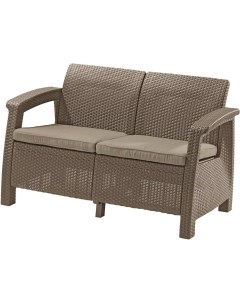 Садовый диван Corfu II Love Seat капучино Keter