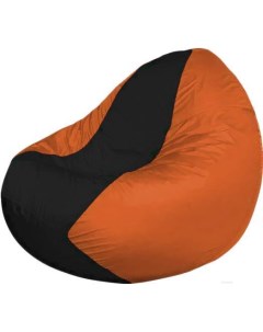 Кресло мешок кресло Classic К2 1 165 черный оранжевый Flagman