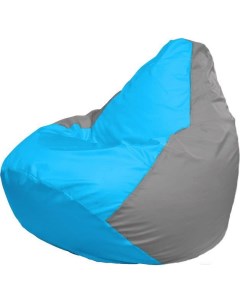 Кресло мешок Груша Макси голубой серый Г2 1 274 Flagman