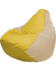 Кресло мешок Груша Супер Мега желтый светло бежевый Г5 1 255 Flagman