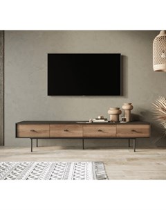 Комод с четырьмя ящиками под tv emerson черный 190x40x45 см Etg-home