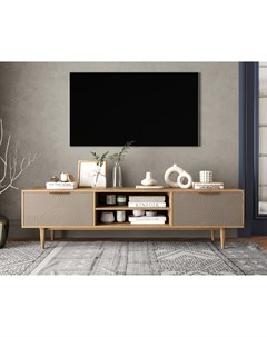 Комод line с нишей низкий под tv r27 beige серый 180x50x45 см Etg-home