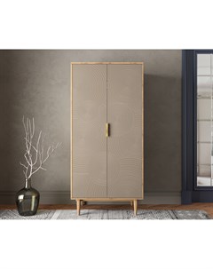 Шкаф малый двухстворчатый line r24 beige серый 84x174x50 см Etg-home