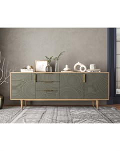 Комод line удлиненный r25 browngrey серый 184x74x40 см Etg-home