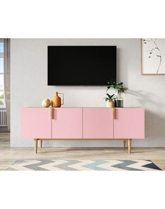 Комод под tv с четырьмя дверками line розовый 160x60x45 см Etg-home