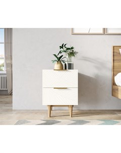 Тумбочка с двумя ящиками line бежевый 40x55x35 см Etg-home