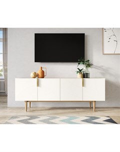 Комод под tv с четыремя дверками line бежевый 160x60x45 см Etg-home