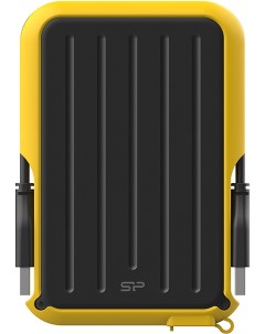 Внешний жесткий диск HDD External 2 0Tb Armor A66 черный желтый SP020TBPHD66SS3Y Silicon power