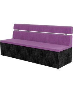 Кухонный диван Лига Диванов Классик микровельвет фиолетовый черный 106555 Mebelico