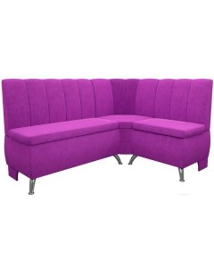 Кухонный угловой диван Лига Диванов Кантри правый микровельвет фиолетовый 29449 Mebelico