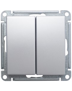 Wessen 59 хром Выключатель 2 клавишн 10АХ ВС510 252 5 86 Schneider electric