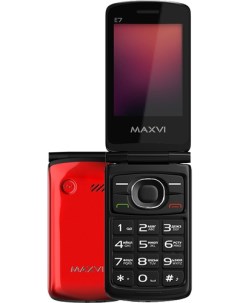 Кнопочный телефон Maxvi E7 (красный)