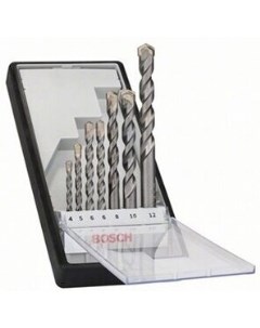 Набор сверл 7 сверл по бетону Silver Percussion D4 5 6 6 8 10 12 мм 2 607 010 545 Bosch