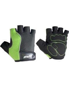Перчатки для фитнеса SU 108 L зеленый черный Starfit