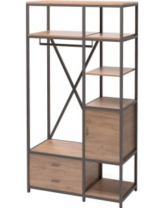 Шкаф Neo Loft ML 3 L дуб табачный Craft металл черный Millwood