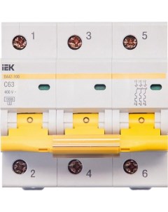 Выключатель автоматический ВА47 100 3Р 63А 10 кА MVA40 3 063 C Iek