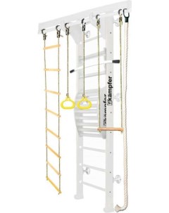 Спортивный комплекс Wooden ladder Maxi Wall 6 стандарт жемчужный белый Kampfer