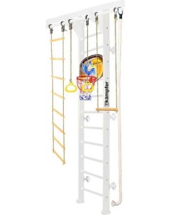 Спортивный комплекс Wooden Ladder Wall Basketball Shield 6 3 м жемчужный белый Kampfer