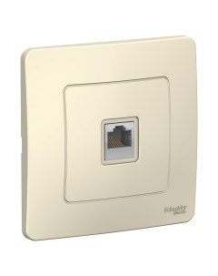 Молочн Розетка комп RJ45 кат 5E с рамкой BLNIS045002 Blanca