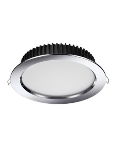 Светильник светод встр круг DRUM 358305 20Вт 3000К IP44 LED хром Novotech