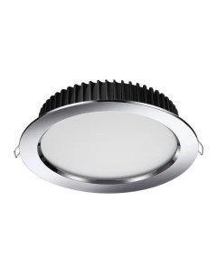 Светильник светод встр круг DRUM 358307 20Вт 3000К IP44 LED хром Novotech