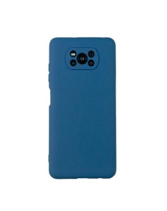Чехол для Pocophone X3 бампер AT Soft touch Темно синий Digitalpart